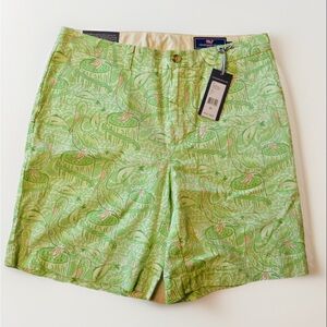 NWT Vineyard Vines Men’s Flat Front Classic Fit Breaker Short 34W Pelican Wave